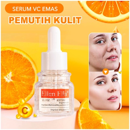 [Original] Ellen Ella Fda Vitamin C Serum Wajah Mencerahkan Pemutih Kulit Memudar Limited
