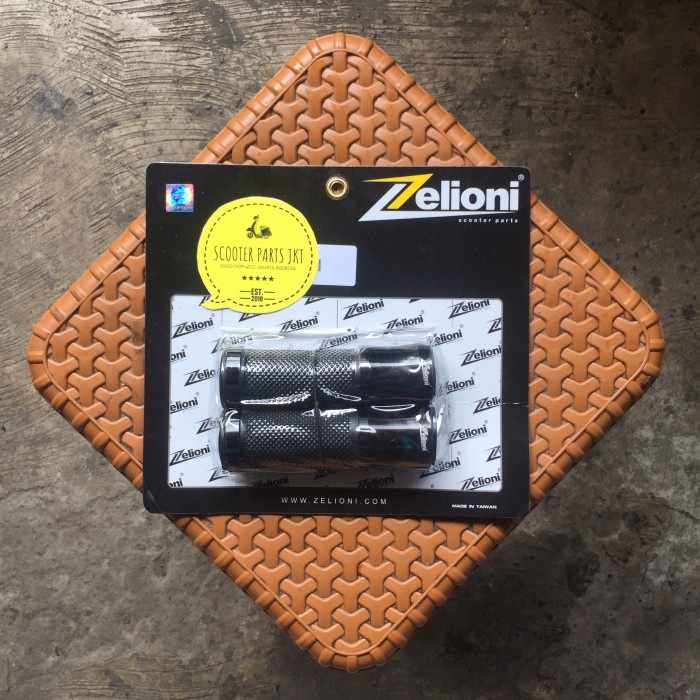 [New Ori] Handgrip Zelioni Black For Vespa Gts Gtv Series Bisa Gojek