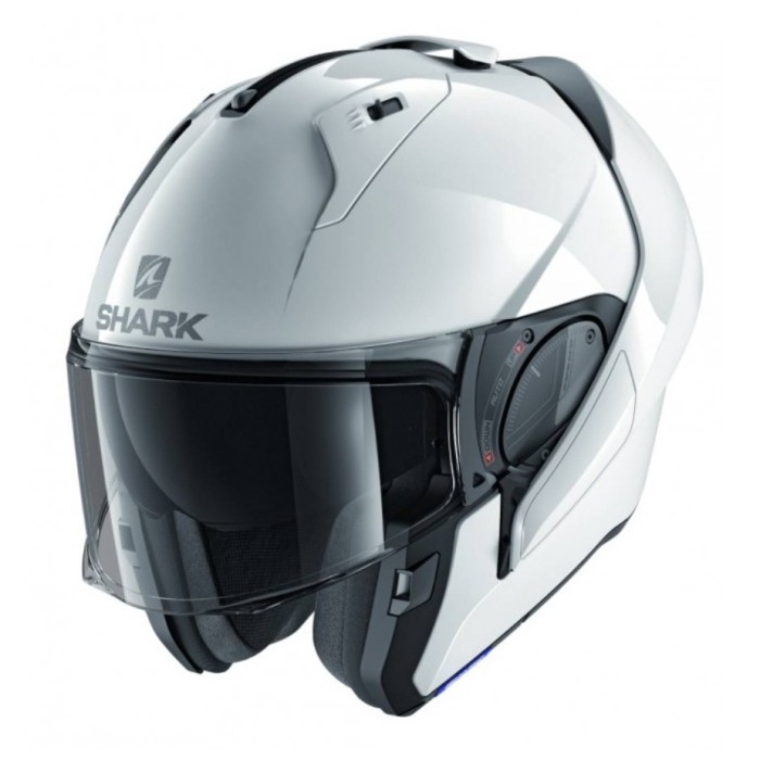 [New Ori] Shark Evo Es White Gloss  Helm Modular Shark  Original Shark Berkualitas