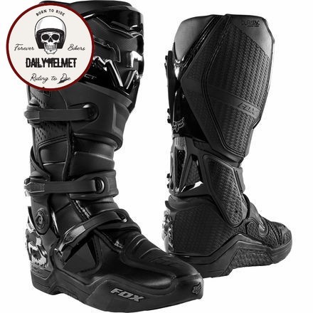 [New Ori] Fox Instinct Boot Black 2022  Sepatu Boot  Sepatu Trail  Motorcross Terbatas