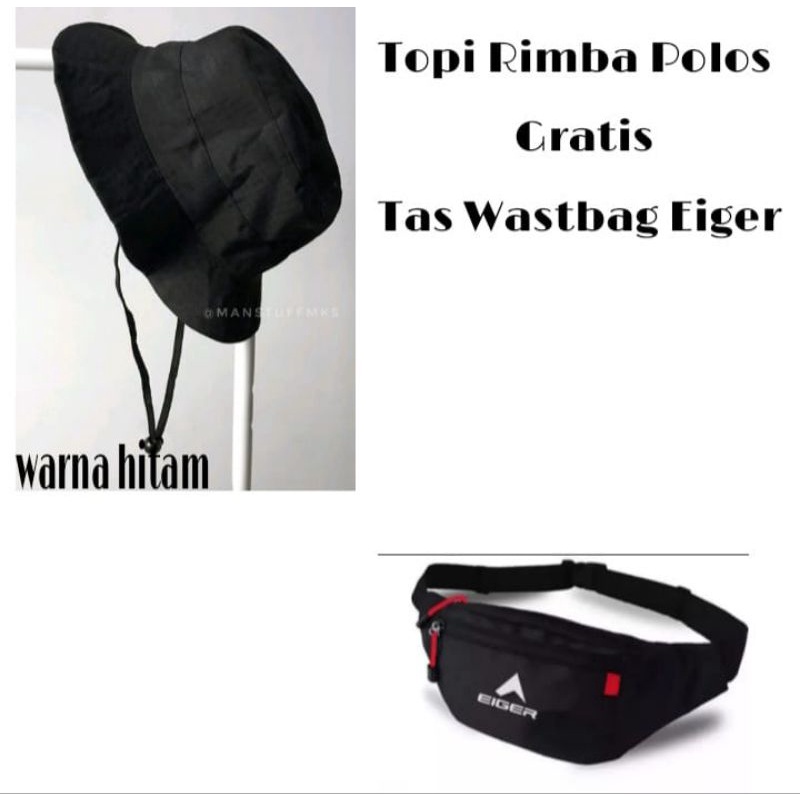 promo murah Tas Wastbag Kekinian gratis Topi rimba polos terlaris, Bahan recomended kualitas branded