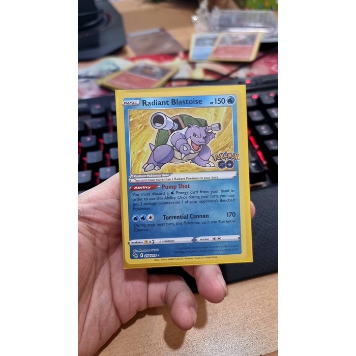 ✅New Radiant Blastoise Secret Rare Pokemon Go 018/078 Diskon