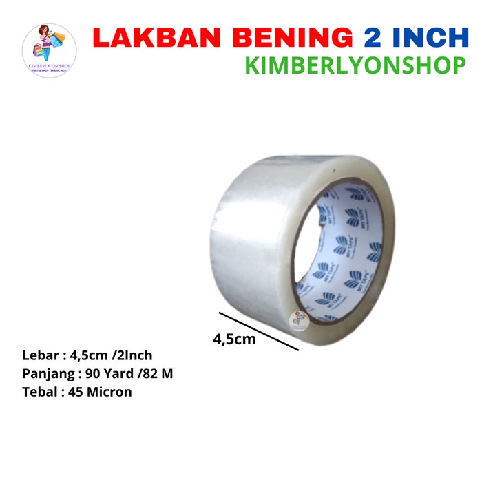 

✨Sale Kimberlyonshop Lakban Bening 2 Inch 90 Yard Dusan Isi 72Roll My Tape Berkualitas