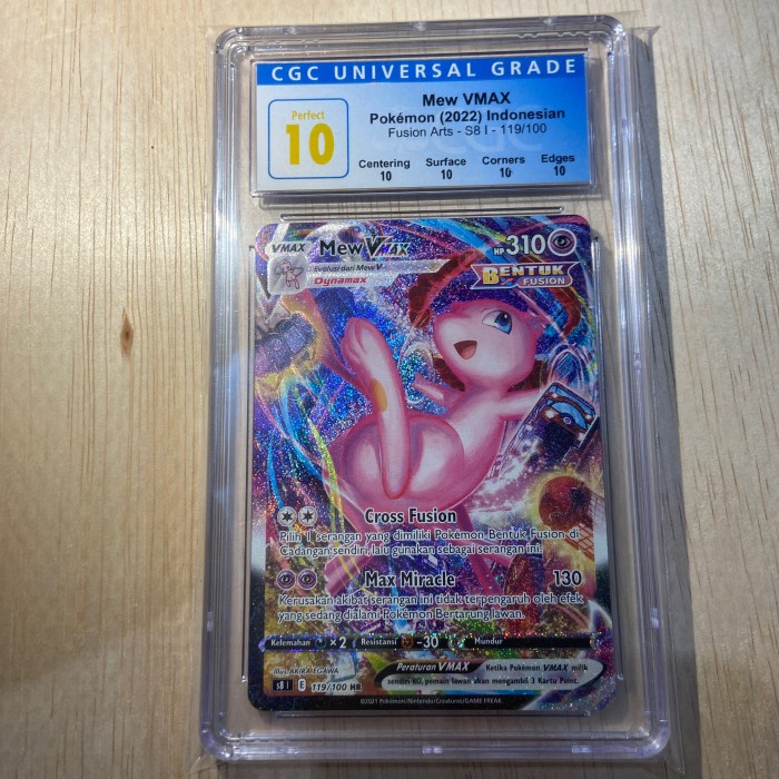 ✨Baru Kartu Pokemon Tcg Id Indonesia S8 Mew Vmax Hr Aa Cgc Perfect 10 Psa Berkualitas