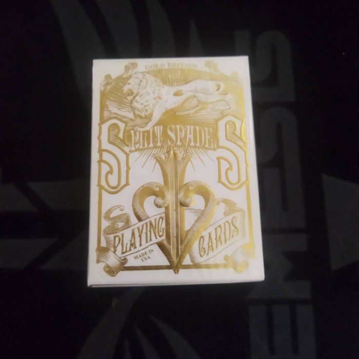 ✅New Split Spades Gold Playing Card - Kartu Remi Berkualitas