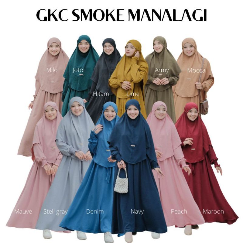 GKCSmoke by Manalagi.id | zaidi | gamis crinkle