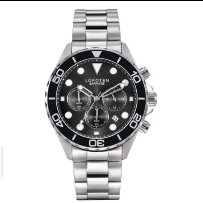 ✅Original Jam Tangan Pria Lofoten F6521 Silver Black Rantai Original Bisa Sameday