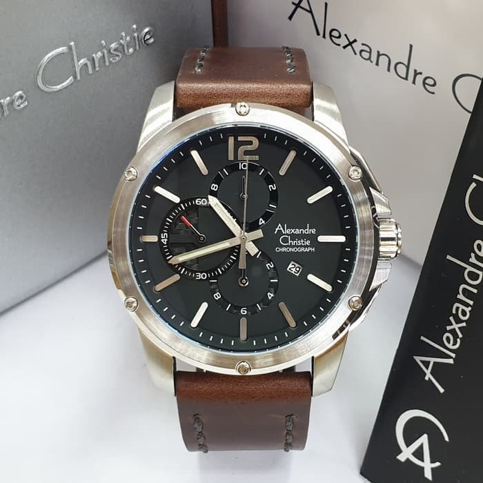 ✅Termurah Alexandre Christie 6486Mc / Ac6486 Silver Brown Original  Garansi Terbaru
