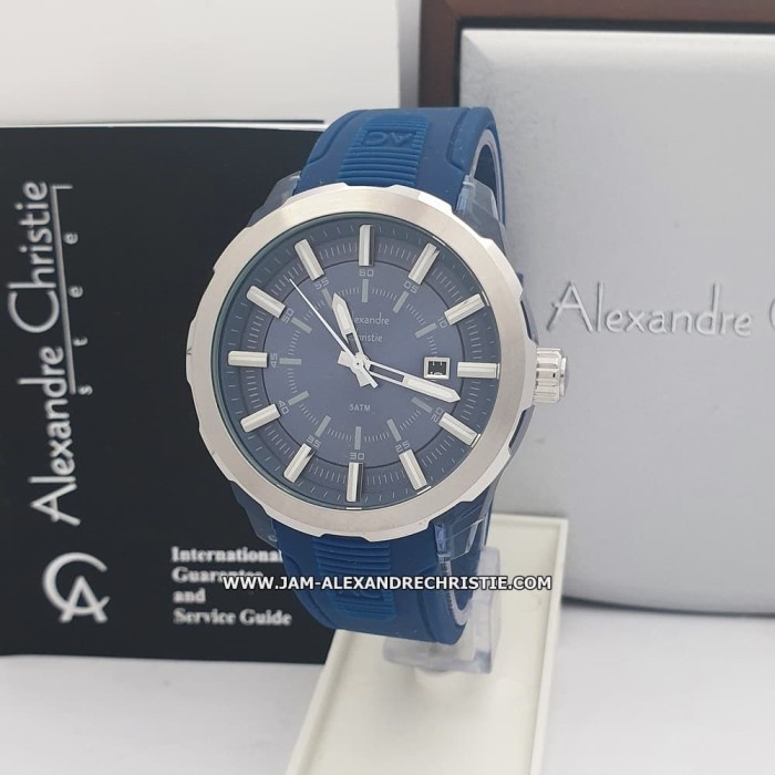 ✅Sale Jam Tangan Pria Alexandre Christie Original Ac 6553 Md Besv Blue Biru Terbatas