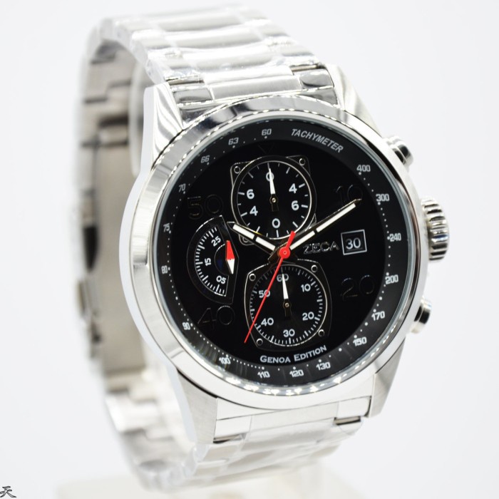 ✅Sale Zeca 2010Mb.S.C1.S2 - Jam Tangan Pria Original - Silver Black Berkualitas