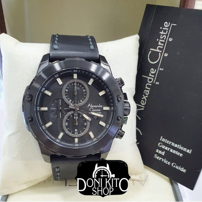 ✅Sale Alexander Christie Ac6583 Black - Jam Tangan Pria Original Bisa Gojek