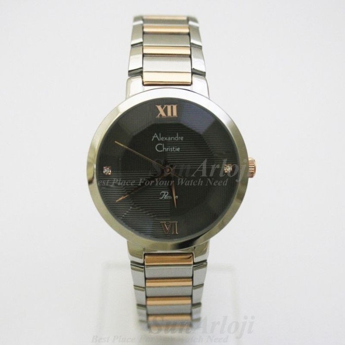 ✅Original Alexandre Christie Ac 2616 Silver Black Garansi Resmi 1 Tahun Terbaru