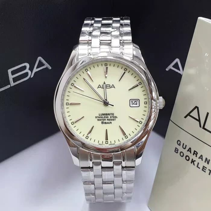 ✅Ori Jam Tangan Pria Men Alba Axhk99X1 Axhk99 Silver Original Limited