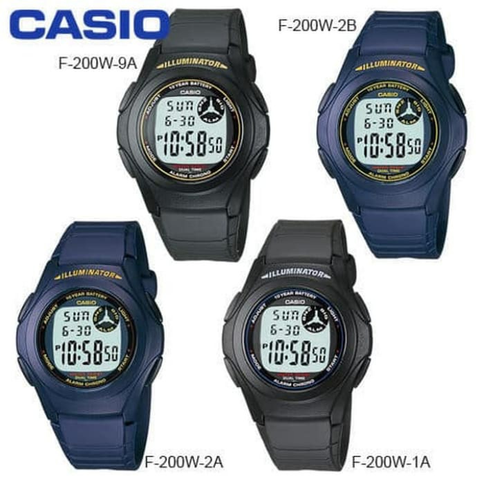 ✅Ori Casio F-200W-1Adf 2Adf 2Bdf 9Adf F200W Original Bisa Gojek