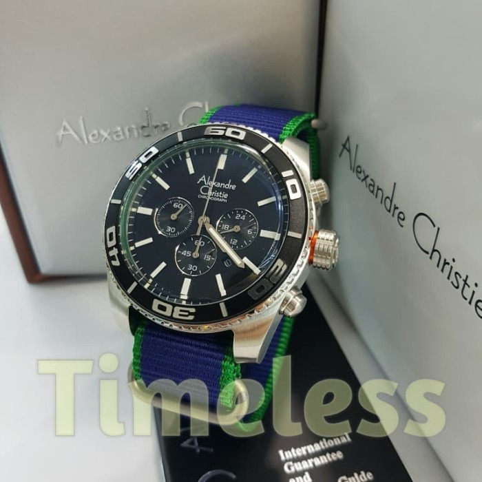 ✅Original Jam Tangan Pria Alexandre Christie Ac 6500 Mc Nato Strap Terbatas