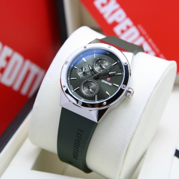 ✅Baru Expedition E6818 Silver Green Rubber Wanita. Berkualitas