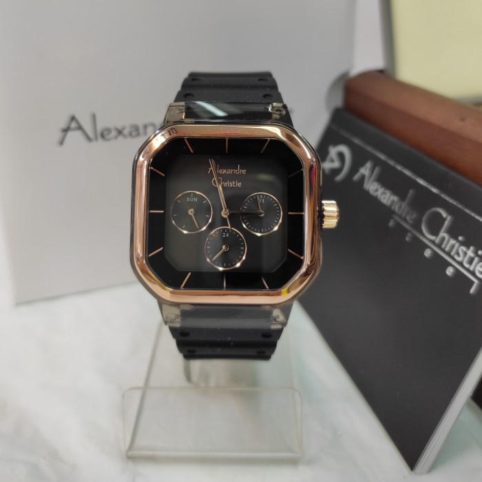 ✅New Jam Wanita Original Alexandre Christie Ac 2811 Bf Rubber St Stainless Terbatas