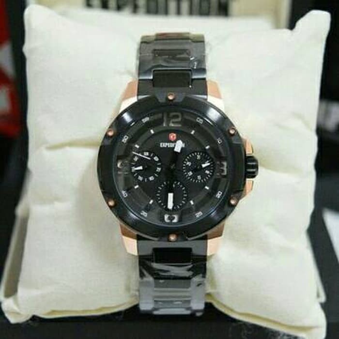 ✅New Jam Tangan Jam Tangan Wanita/Cewek Expedition E6698 Black Rosegold Limited