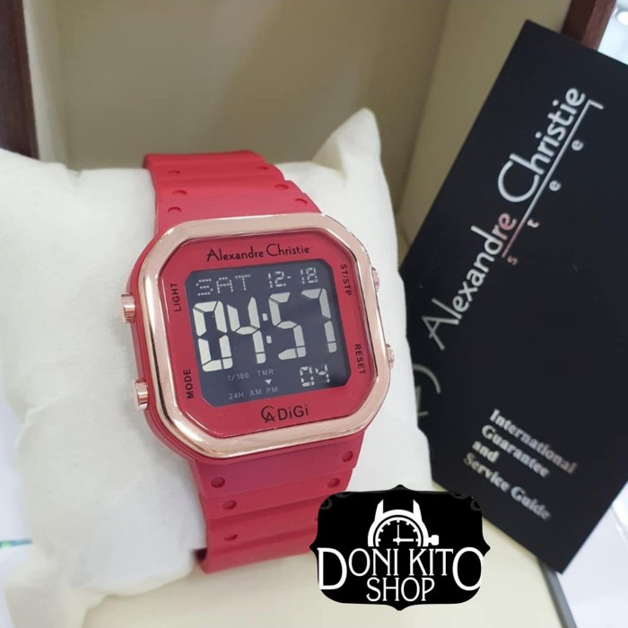 ✅New Alexander Christie Ac9347 Red - Jam Tangan Wanita Original Diskon