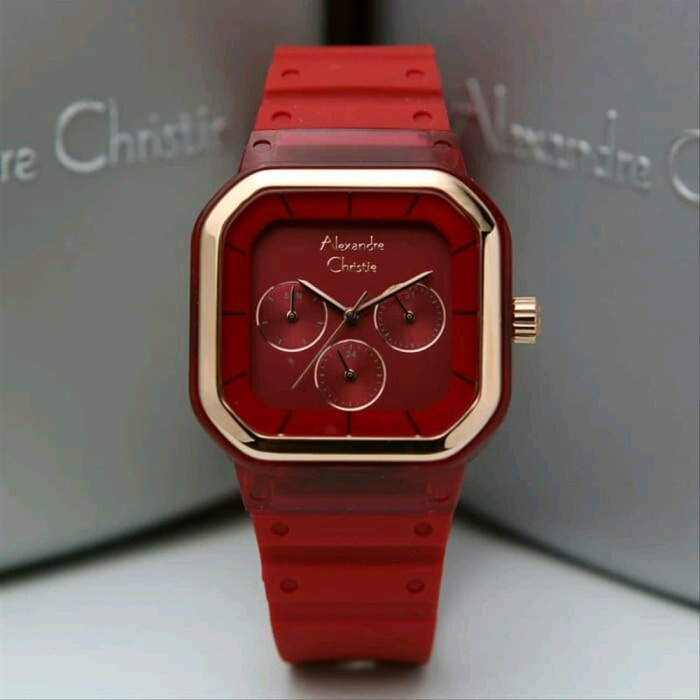 ✅New Ori Jam Tangan Wanita Alexander Christie Ac2811Bf Ac2811 2811 Red Limited