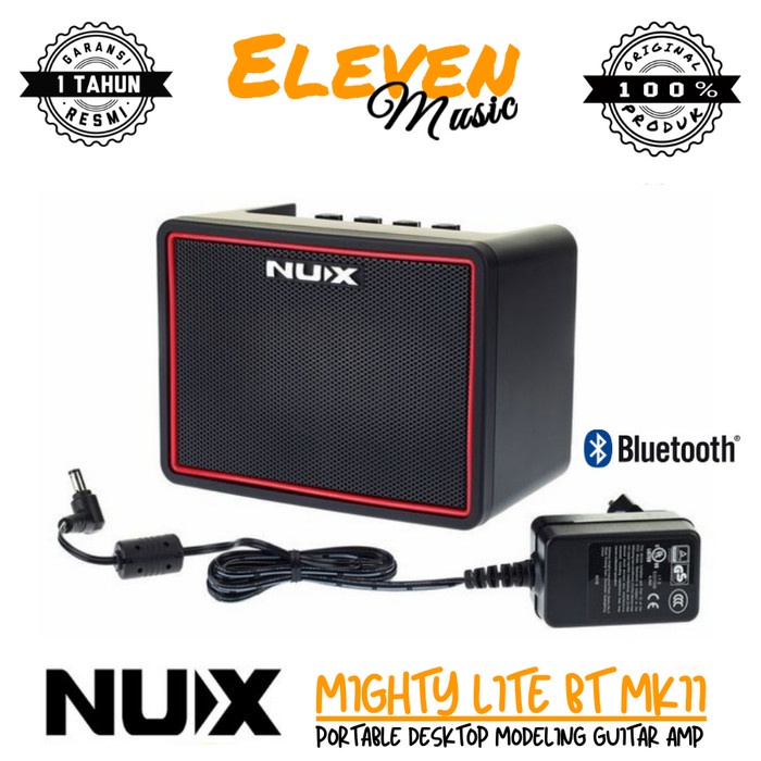 [Ori] Nux Mighty Lite Bt Nux Mini Portable Modeling Guitar Amplifier Terbaru