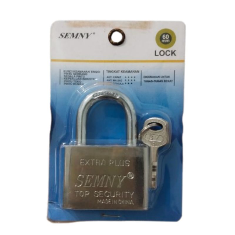 Kunci Gembok Rumah Pagar Besi 60mm Pendek SEMNY SY-1060S