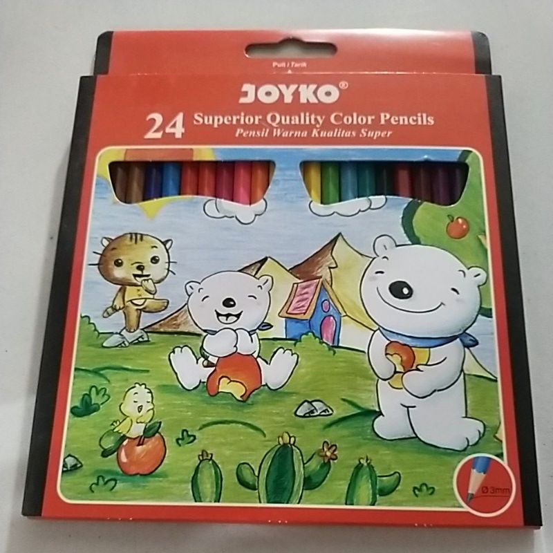 

pensil gambar / pensil warna 24 panjang joyko cp-24pb / cp 24pb / cp 24 PB / 24-pb