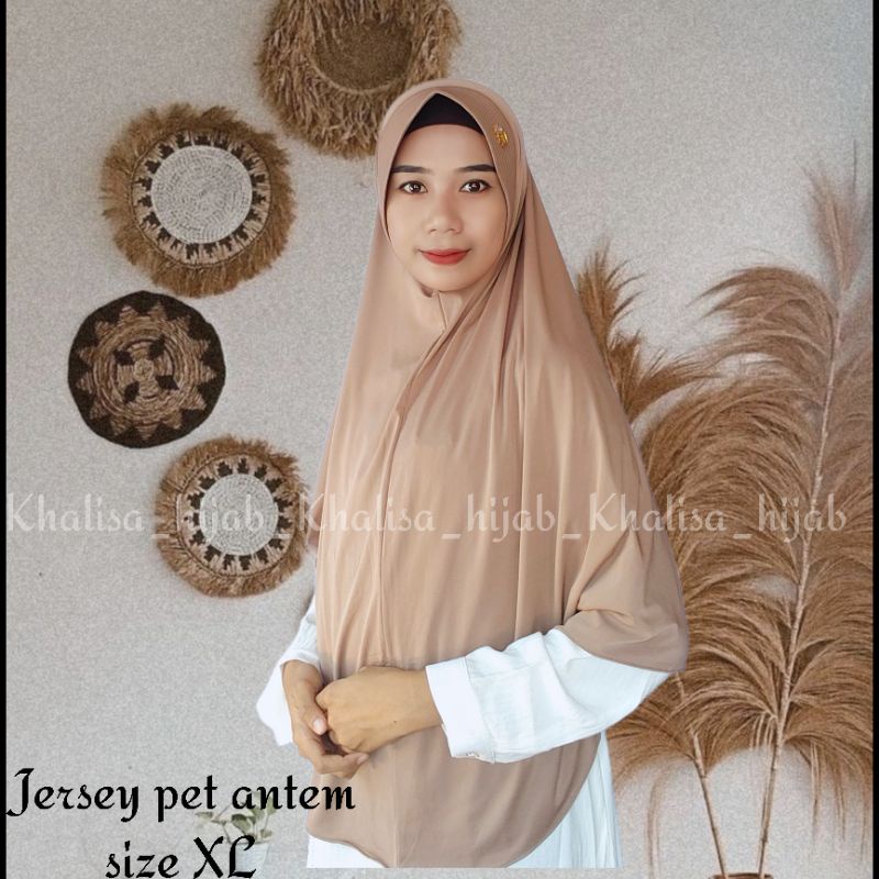 Bergo hamidah Jersey XL / Jilbab instan jersey ukuran XL