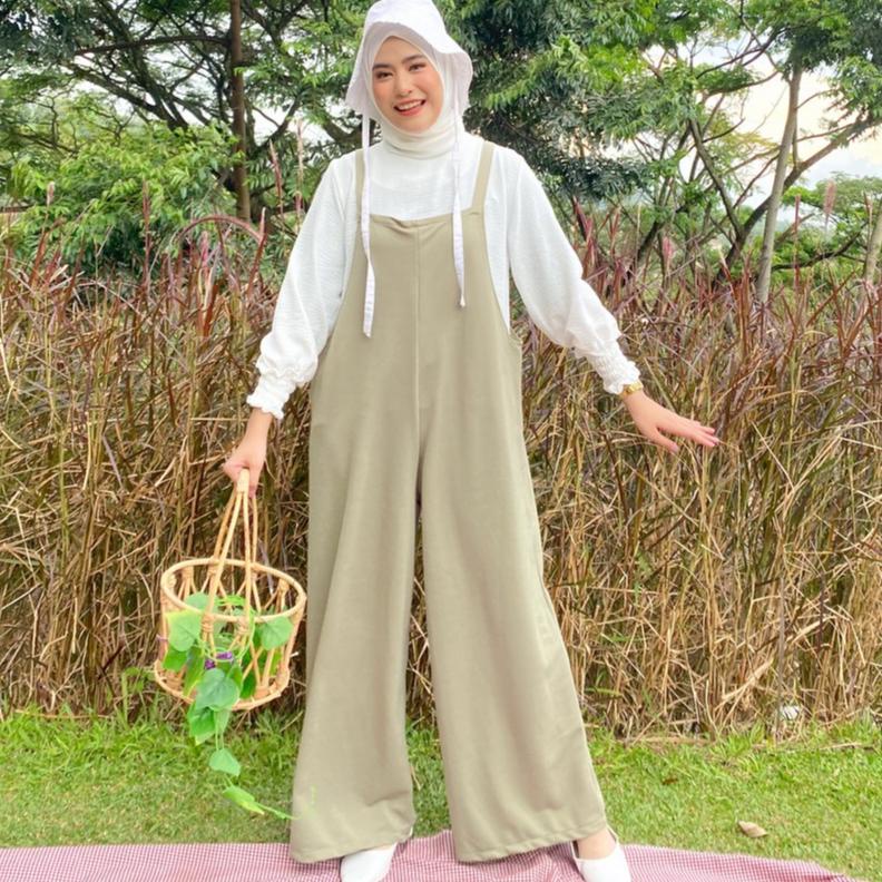 PREMIUM overall wanita dress korea baju kodok wanita korean style jumbo Albani Loose Overall Ready s