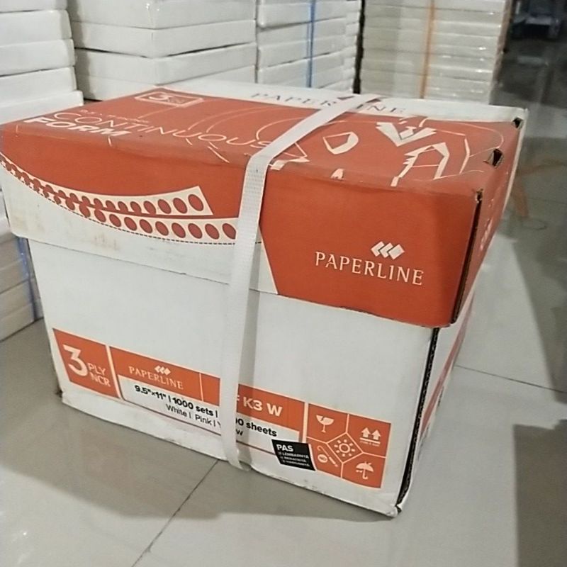 

kertas komputer / continuous form k3 w / warna / 3 ply full / prs / bagi 2 1000 set paperline