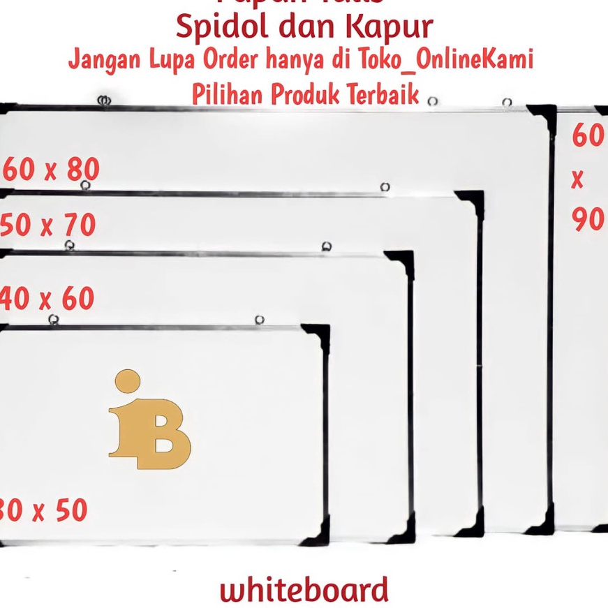 

[W45➸) Papan Tulis Spidol dan Kapur Whiteboard/papan tulis bolak balik black board-whiteboard.!!