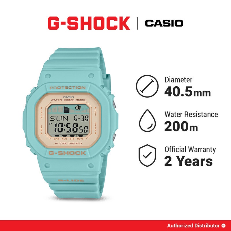 [READY INSTANT] G-Shock Jam Tangan Wanita G-Shock GLX-S5600-3DR Original Digital Tosca