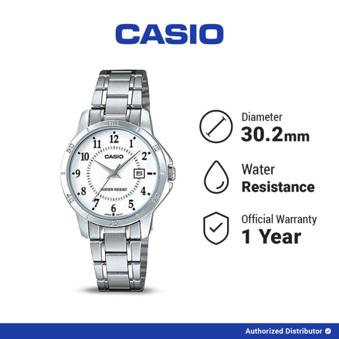 [READY INSTANT] Casio Jam Tangan Wanita LTP-V004D-7BUDF