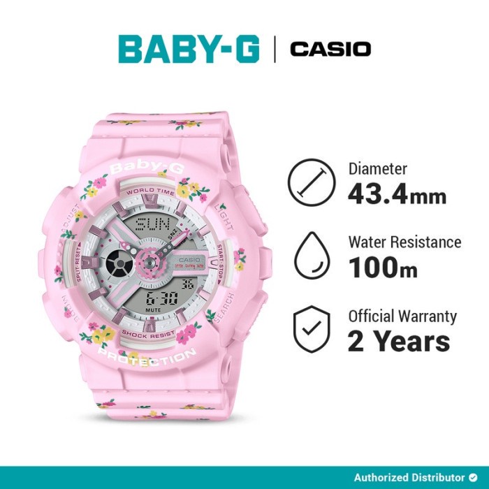 [READY INSTANT] Baby-G Jam Tangan Wanita BA-110LSB-4ADR Digital Analog Original