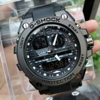 (I86☼> GA WATCH Gshock G-shock GST8600 GST 8600 Olahraga Digital Jam Tangan Pria + Casing + Tahan Ai