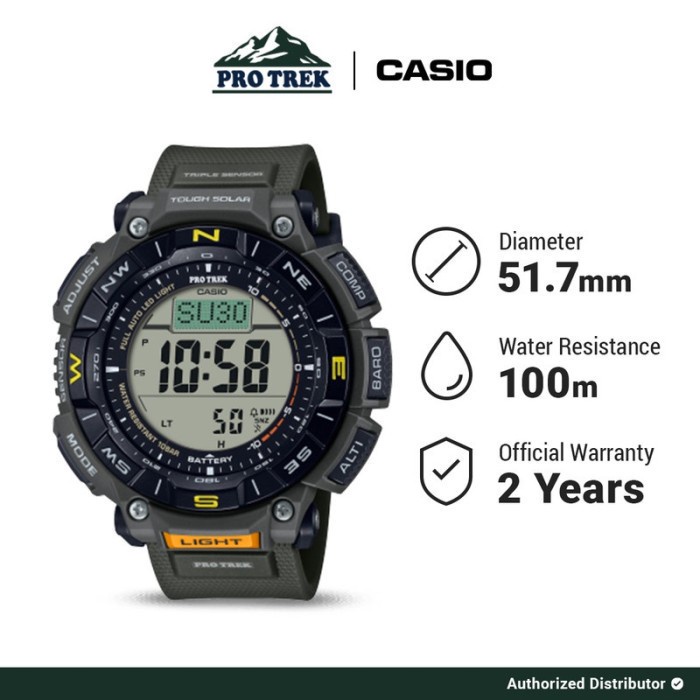 [READY INSTANT] Casio Jam Tangan Pria Protrek PRG-340-3DR Original Digital Green