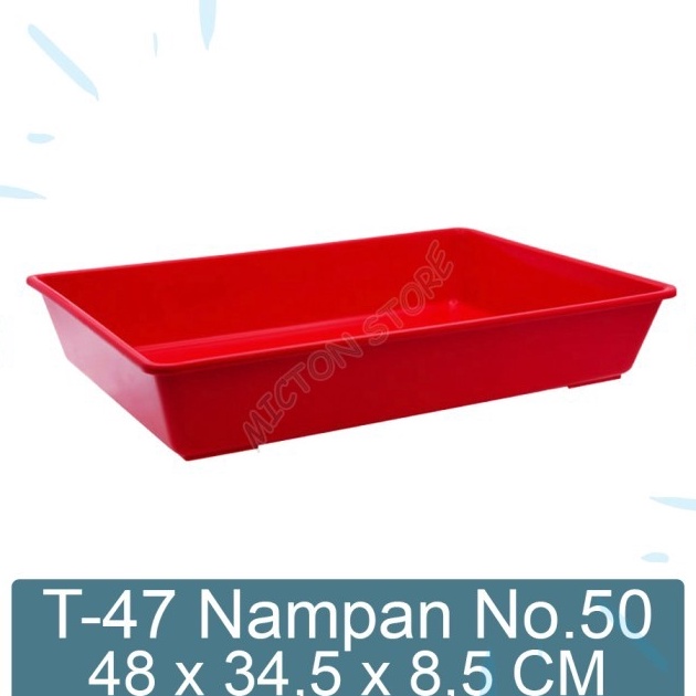MICTON Lion Star Basic Home T-47 Nampan Segi No 50 Baki Plastik Tray 3 ★uug【