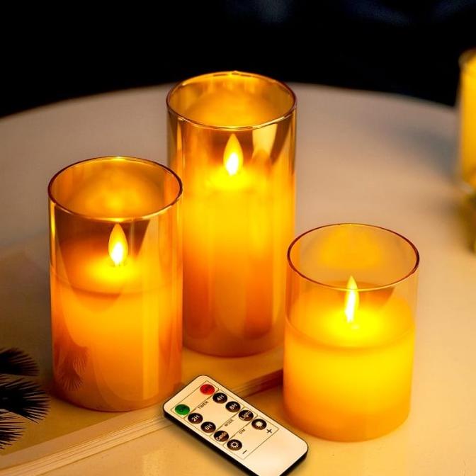 3 Led Lilin Elektric remote / lilin electric/ lilin palsu / lilin
