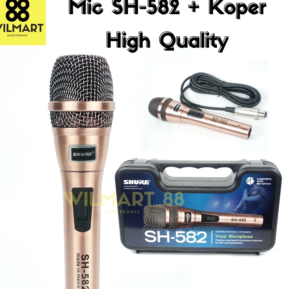 ' Microphone Kabel SH582 + koper SUARA EMPUK Mic Kabel SH 582/ Microphone Cable SH582 / Mic SH-582 /