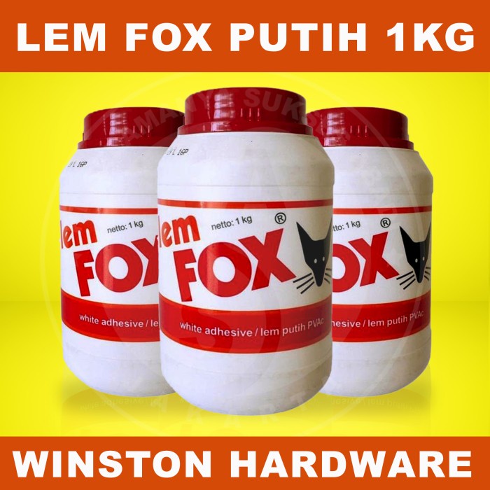 

Lem Putih FOX Botol 1 Kg Lem PVC