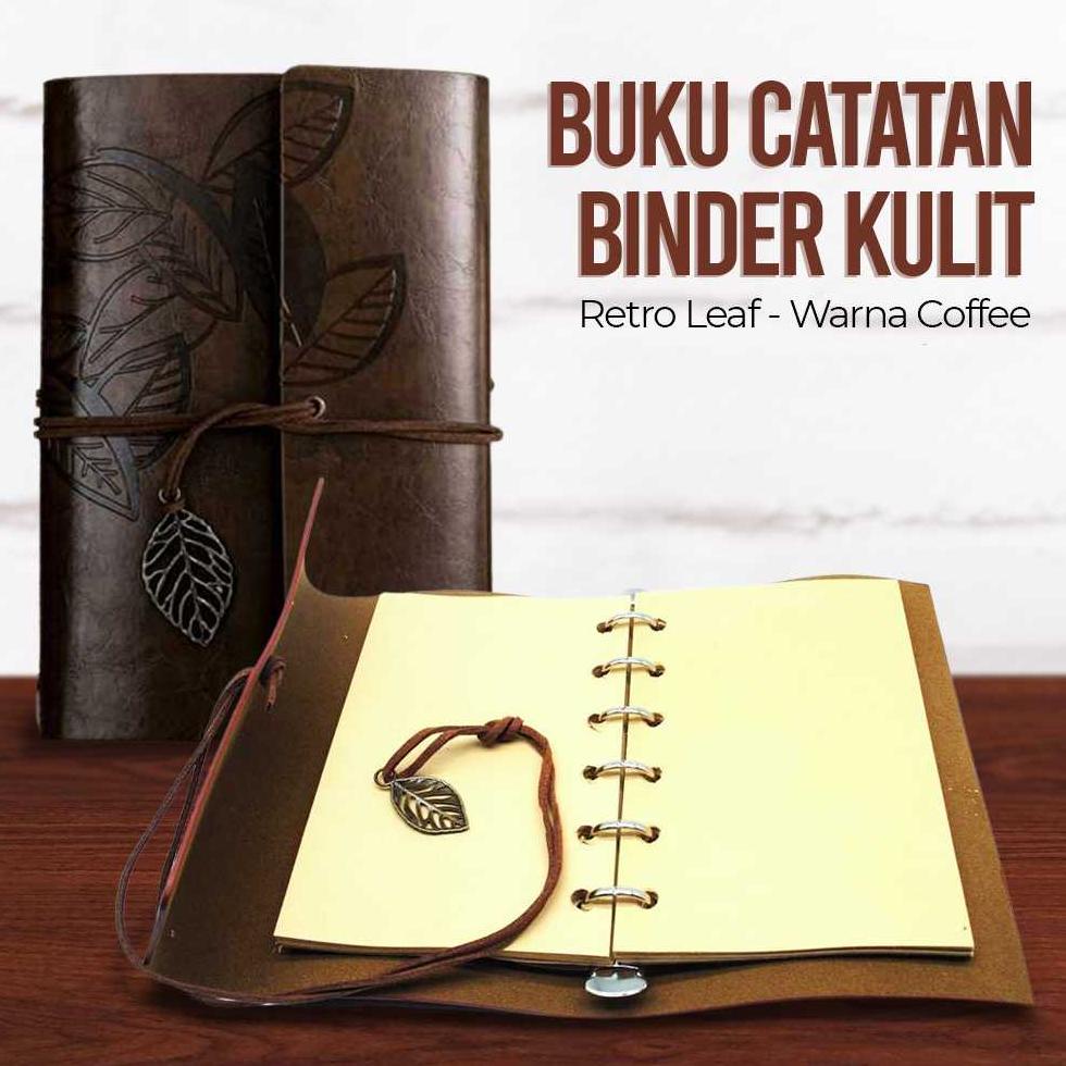 

Buku Catatan Binder Kulit Retro Leaf - B-606