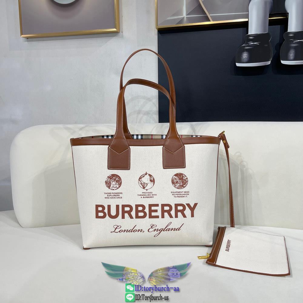 Burberry horseferry reversible canvas shopper tote holiday resort beach bag getaway travel handbag
