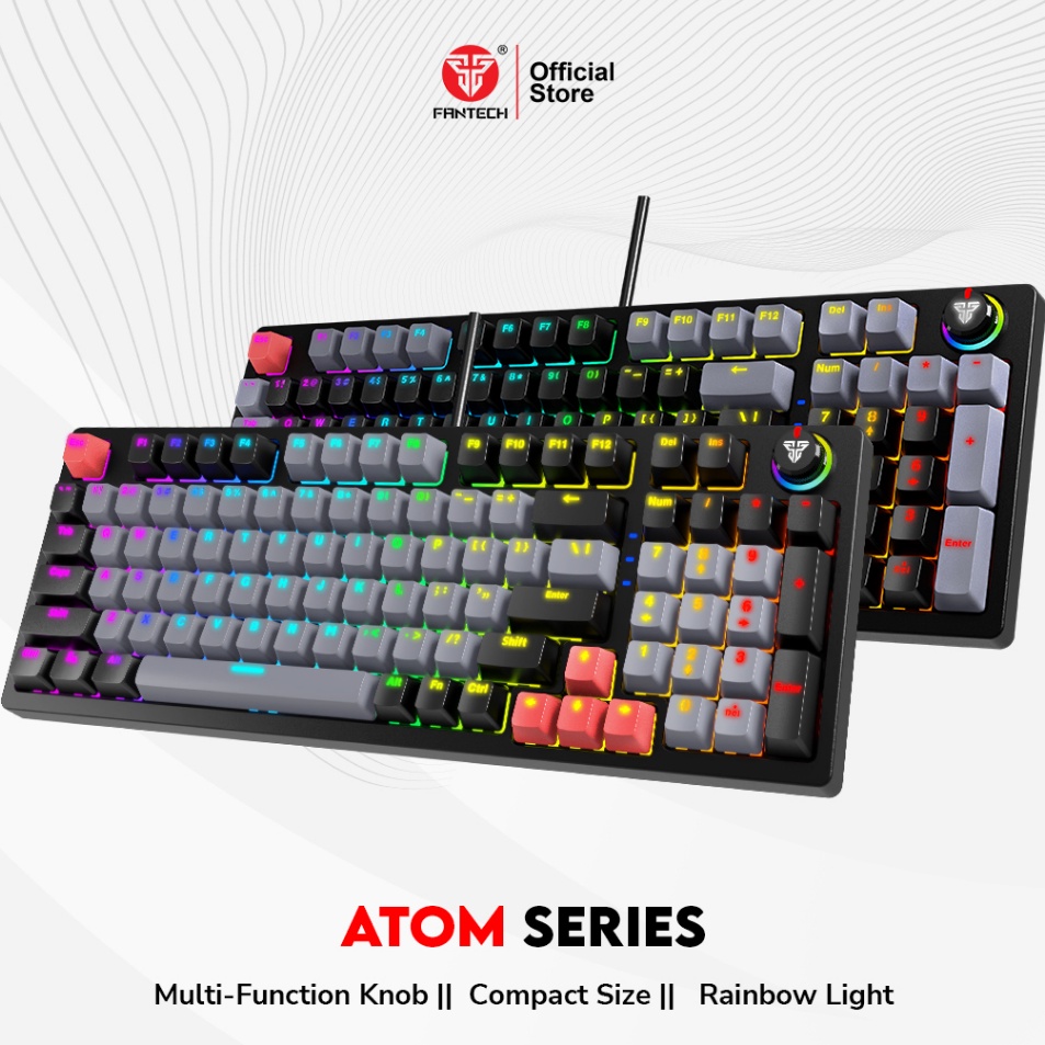 ➯✽✷ Fantech ATOM96 MK890 RGB Keyboard Gaming Mechanical Full Size