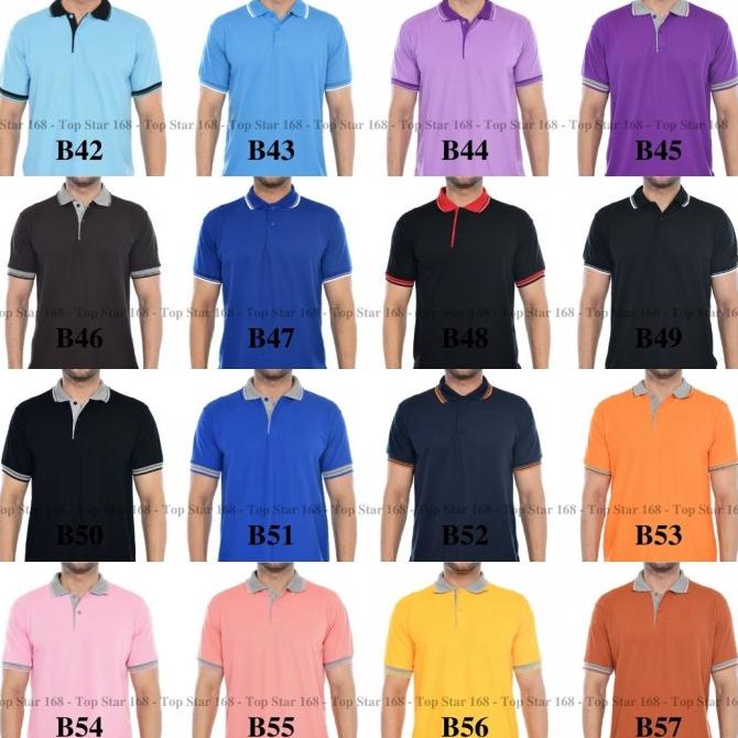 Kaos Polo Shirt Polos Putih Kerah Abu/Kaos Kerah Pria/Baju Kaos Kerah