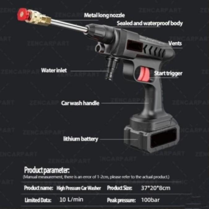 Alat Cuci Mobil Dan Motor Cordless Jet Clean Pembersih Mobil & Motor Premium Original