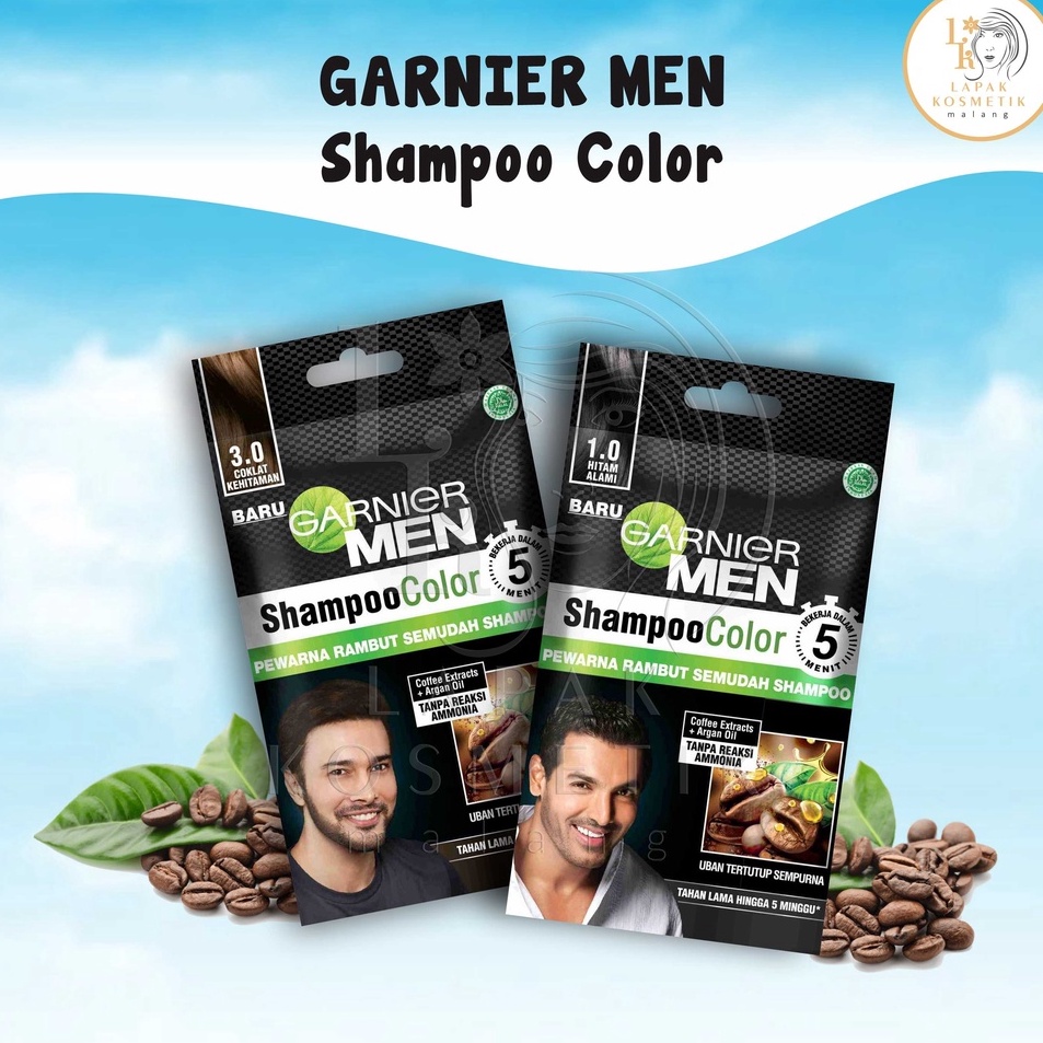 LWHZ7519  Garnier Men Shampoo Color (Pewarna Rambut Pria Semudah Shampoo)