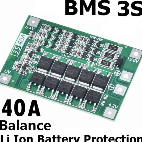 WZCQ3509  Modul BMS 3S 40A Battery Batterai Batre Lithium Li-ion Charger Cas PCB BMS Protection Boar