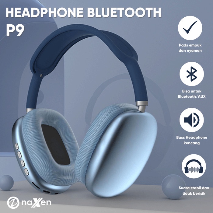 HEADSET BLUETOOTH HIFI STEREO HEADPHONE NAXEN P9 MACARON BASS