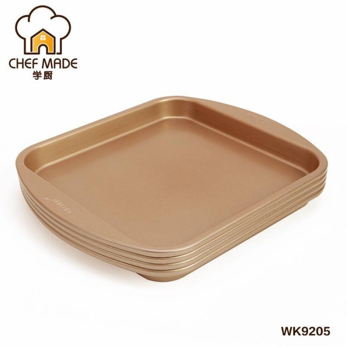 

✨Baru Chefmade Wk9205 -Rainbow Cake Square Bake Pan Set 4Pc /Loyang Kue 25Cm Bisa Sameday