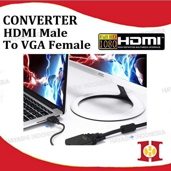 HDMI TO VGA CONVERTER ADAPTOR terbaik